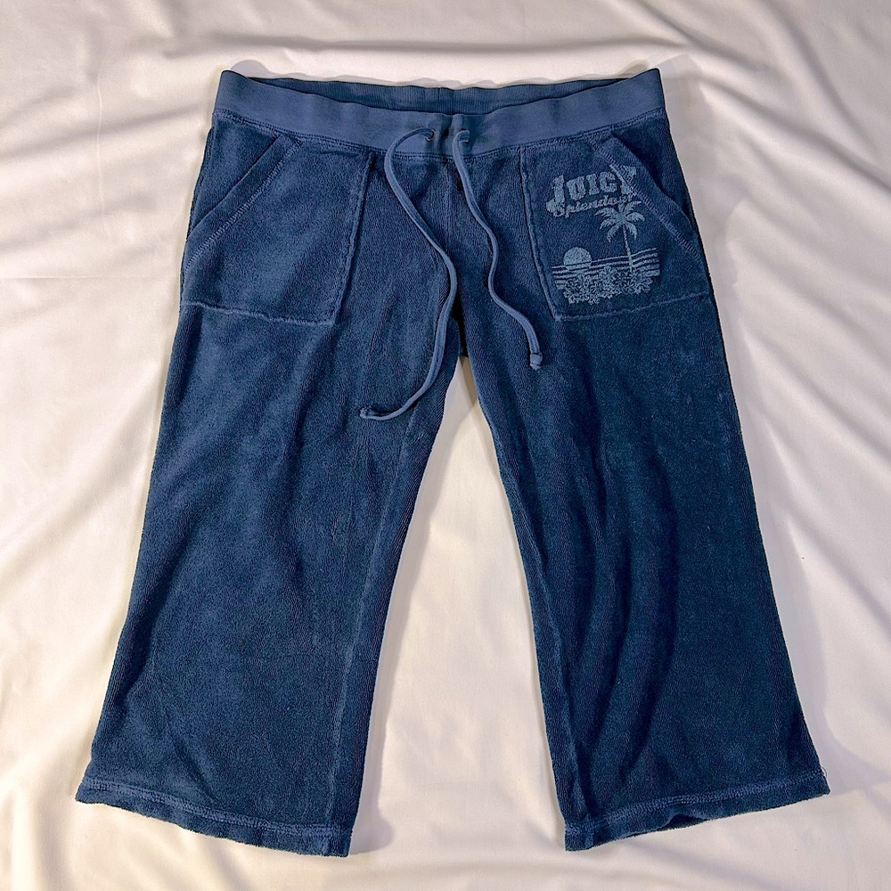 Y2K JUICY COUTURE TERRY CLOTH TRACK CAPRIS